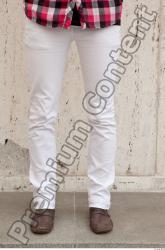 Leg Woman White Casual Trousers Average